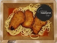 Bild "Piccata Milanese" vom Hähnchen mit Spaghetti & Tomatensoße